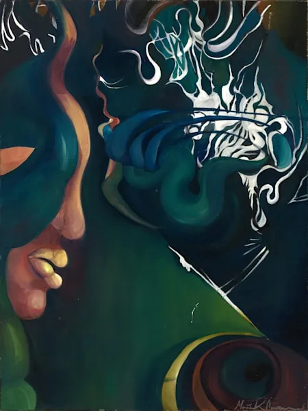 Checkmate, a surreal painting by Maria Cooper