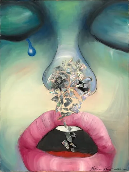 Recollection of Self, a surreal figurative painting by Maria Cooper